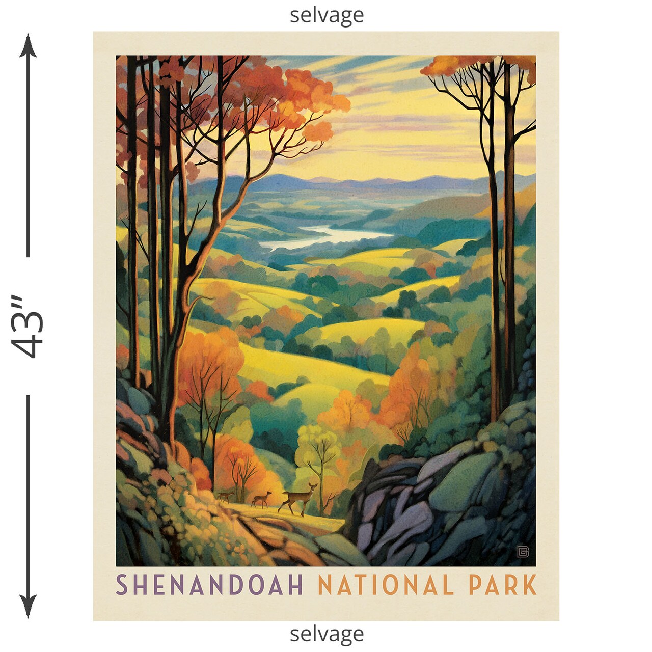 Shenandoah Poster Panel (2025) (pd16135-panel) | National Parks | Anderson Design Group | Riley Blake